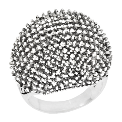 Circle Design Multi-Milgrain Dome Ring