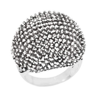 Circle Design Multi-Milgrain Dome Ring