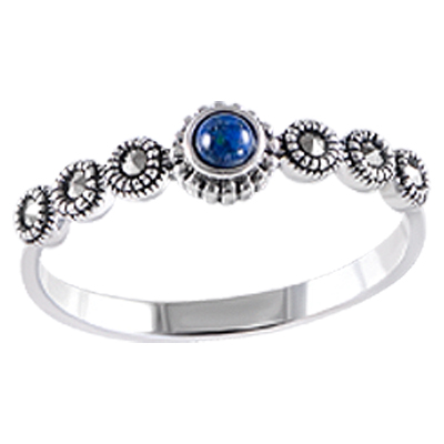 Fancy Bezel Marcasite Ring