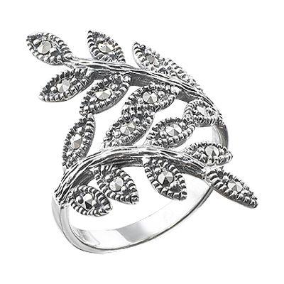 Favourite Marcasite Leaf Bypass Ring
