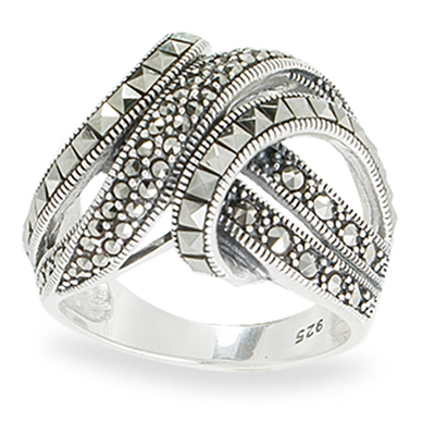 Marcasite jewelry ring HR1076 1