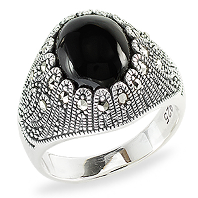 Marcasite jewelry ring HR1378 1