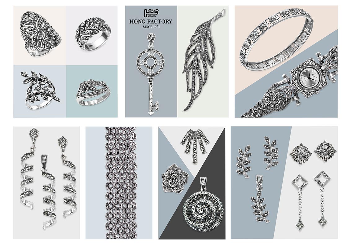 Silver Jewelry with Marcasite