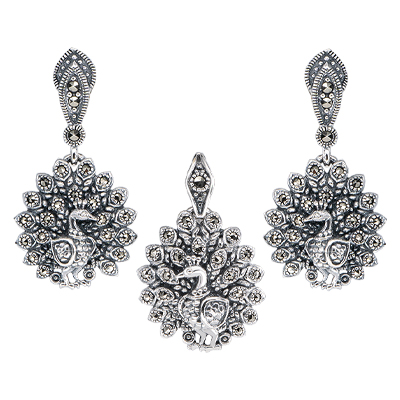 Marcasite Jewelry Set-E1561-MAC-PIN