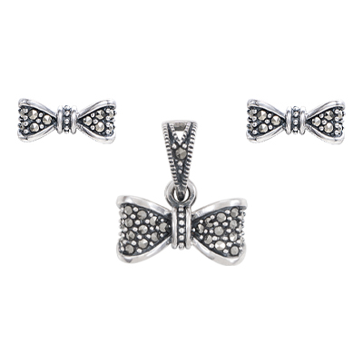 Marcasite Jewelry Set-E1701-MAC-PIN