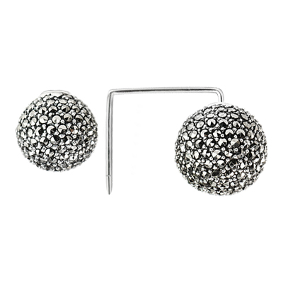 Crystal Ball Marcasite Brooch