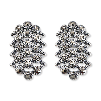 Vintage-Inspired Marcasite Drop Earring