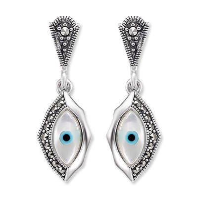 Sterling Silver Evil Eye Earring