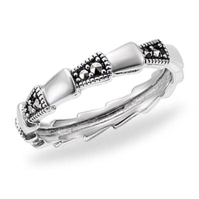 Sterling Silver & Marcasite Ring