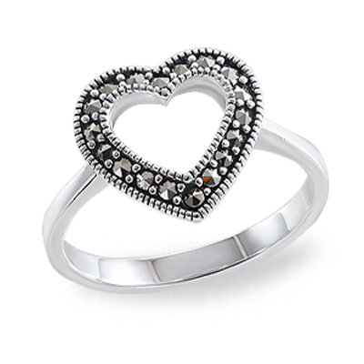 Classic Heartbeat Silver Ring