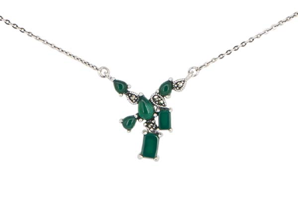 Marcasite Jewelry Necklace-NE0616-ONX