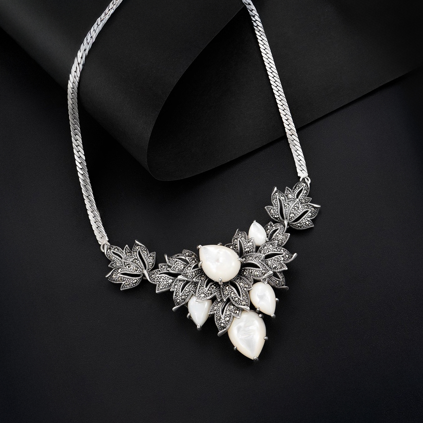 New Arrivals-Marcasite Necklace